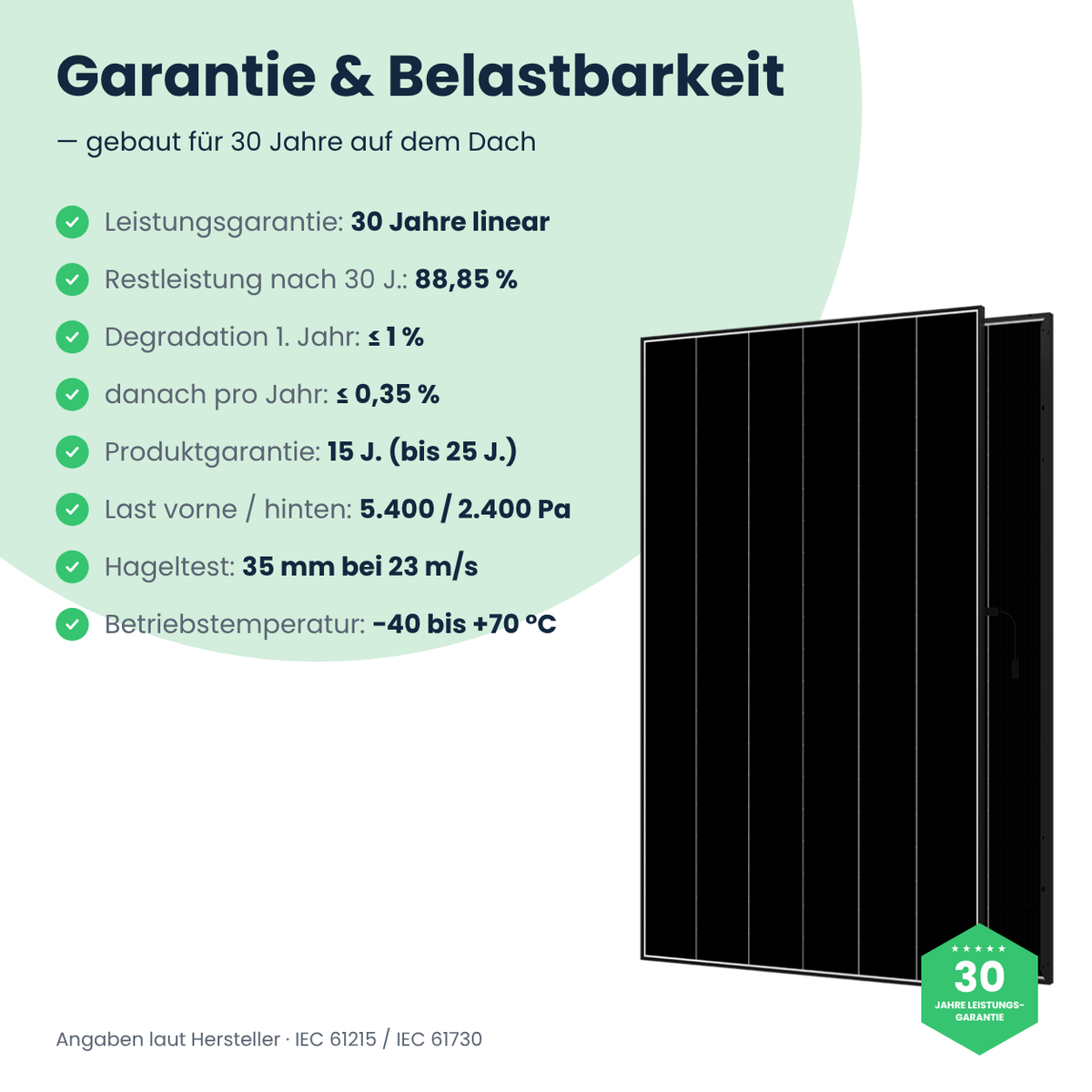 AIKO Neostar 3S+60 545 W – 30 Jahre Leistungsgarantie und Belastbarkeit