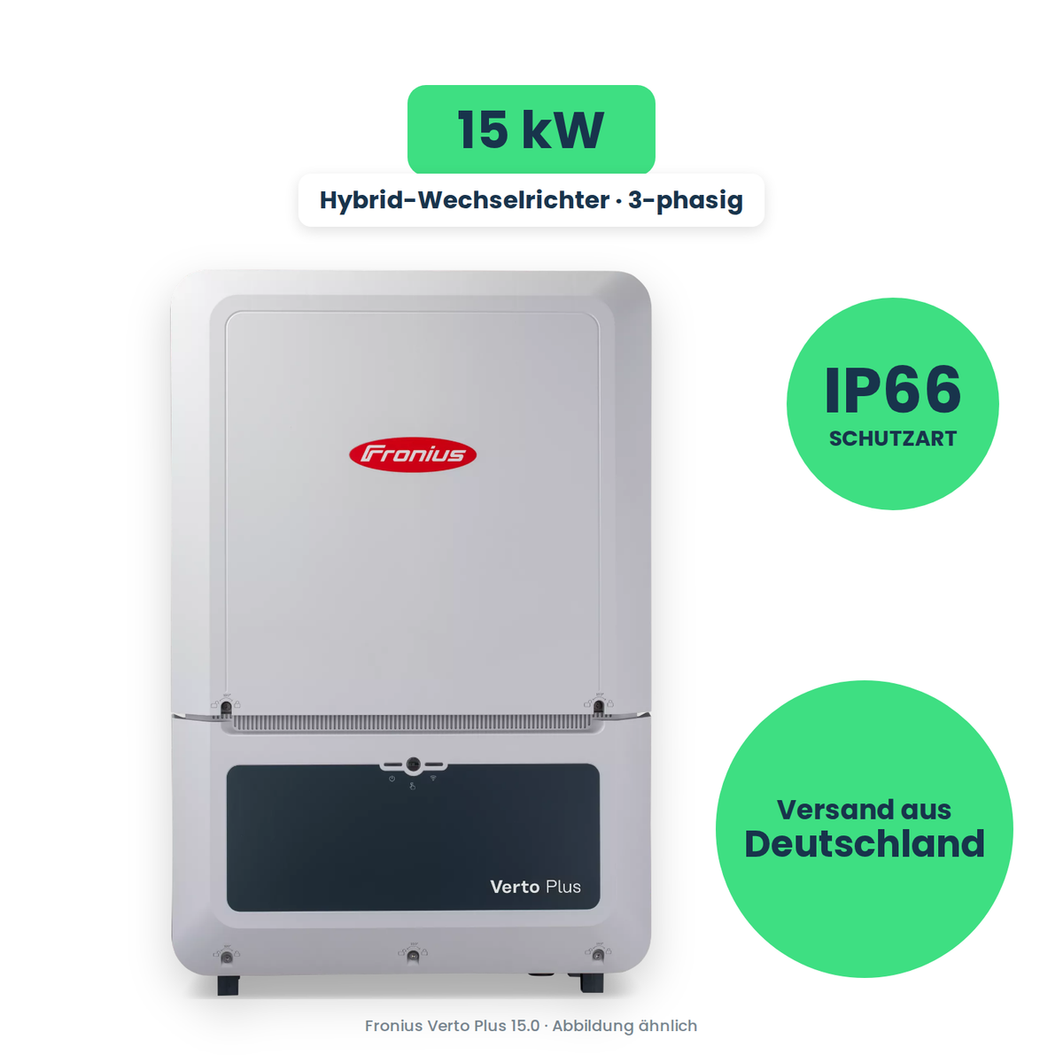 Fronius Verto Plus 15.0 – Hybrid-Wechselrichter, freigestellt